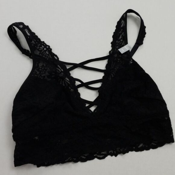 Pink Victoria's Secret black lace bralette NWT - Picture 5 of 8